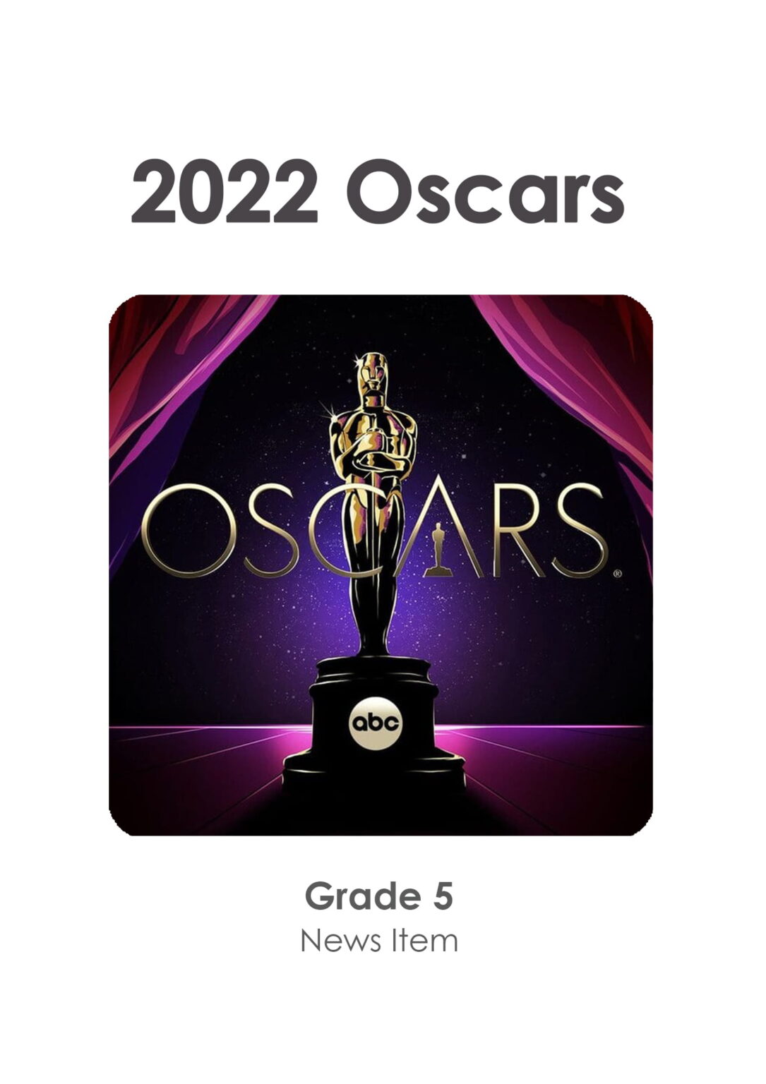 Gr 5 - 2022 Oscars (News Item)