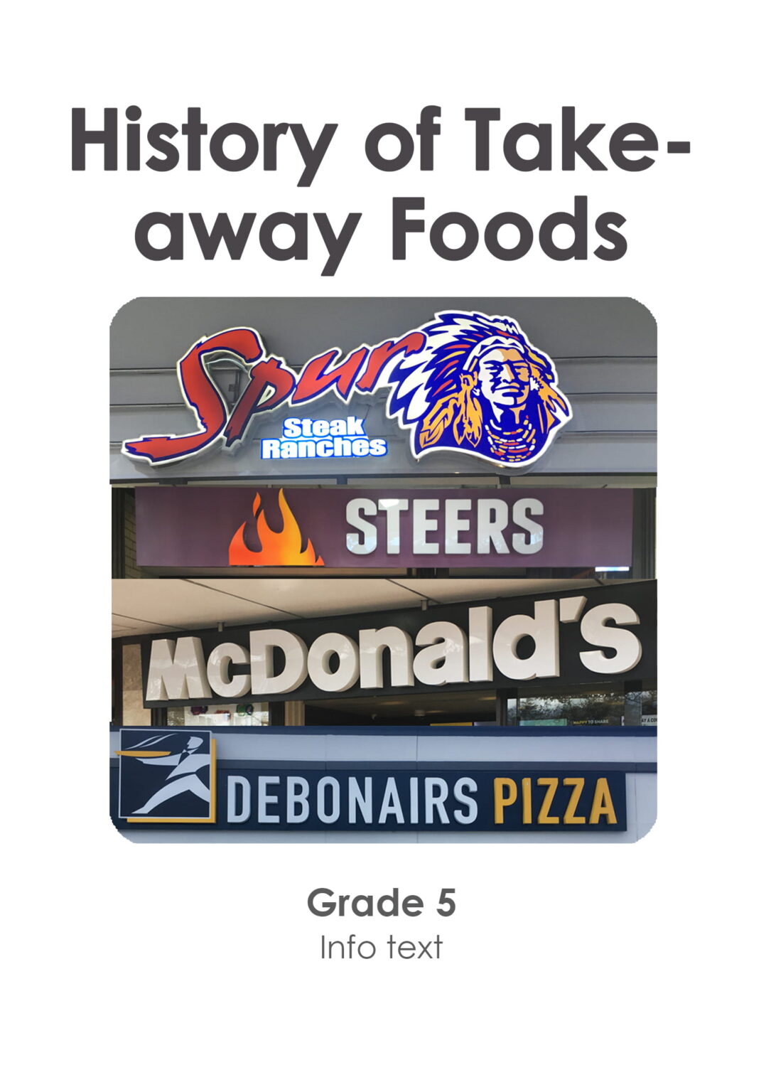 Gr 5 - History of Takeaway Foods (Info Text)